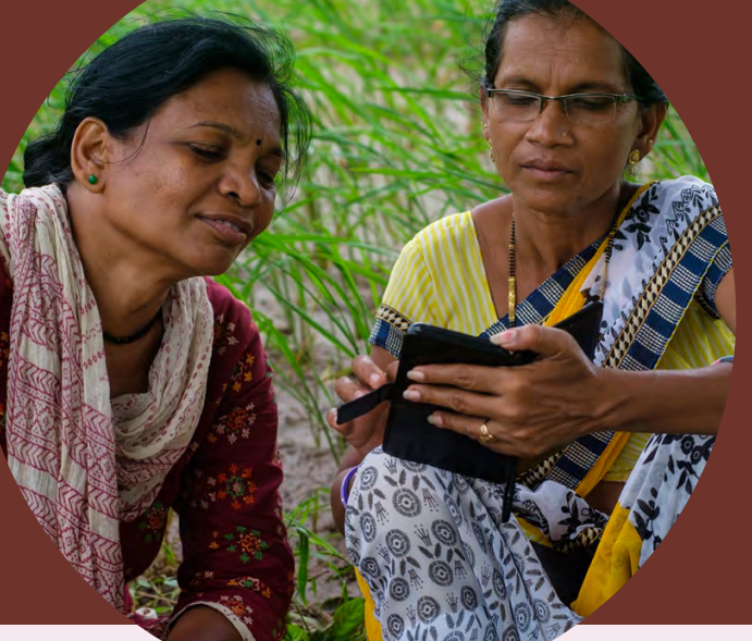 Members of Megha Farmers Cooperative using technology 